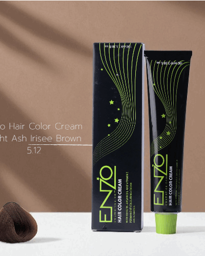 Enzo Hair Color Cream 100ml Light Ash Irisee Brown 5.12