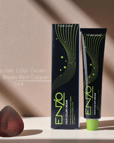 Enzo Hair Color Cream 100ml  Light Brown Red Copper 5.64