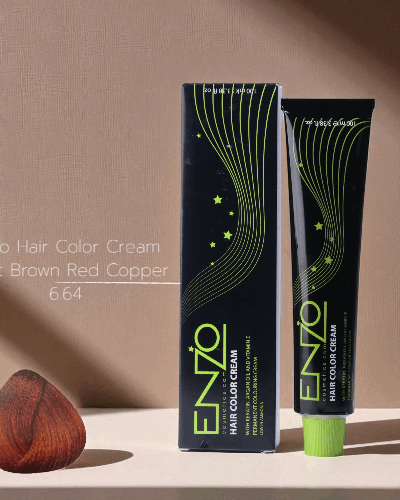 Enzo Hair Color Cream 100ml Dark Red Copper Blonde 6.64