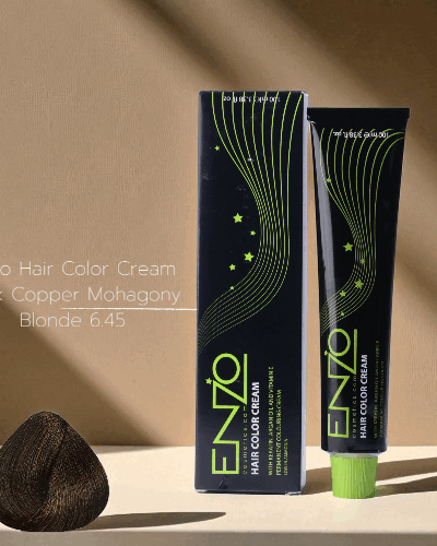 Enzo Hair Color Cream 100ml Dark Copper Mohagony Blonde 6.45