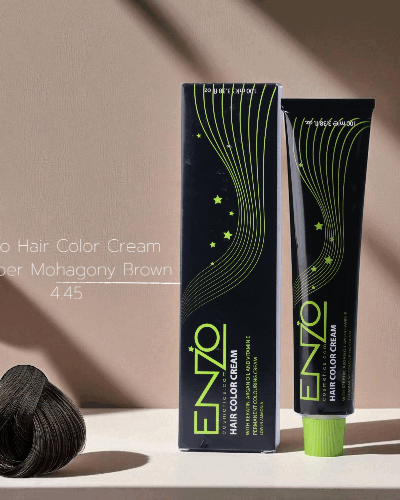 Enzo Hair Color Cream 100ml Copper Mohagony Brown 4.45