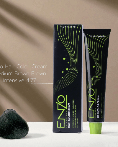 Enzo Hair Color Cream 100ml Medium Brown Brown Intensive 4.77