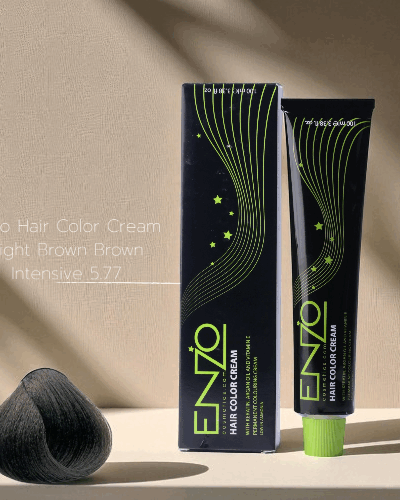 Enzo Hair Color Cream 100ml Light Brown Brown Intensive 5.77