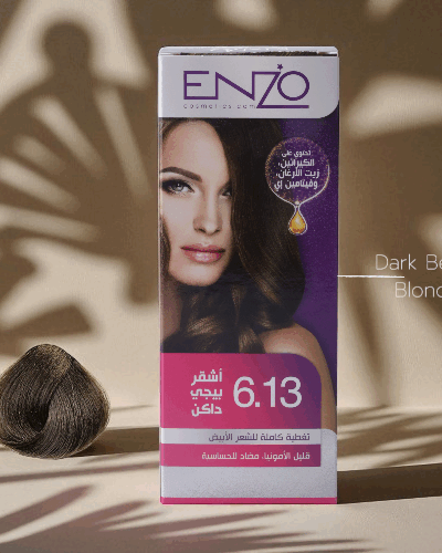 Enzo Hair Color Women Dark Beige Blonde 6.13