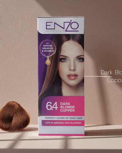 Enzo Hair Color Women Dark Blonde Copper 6.4