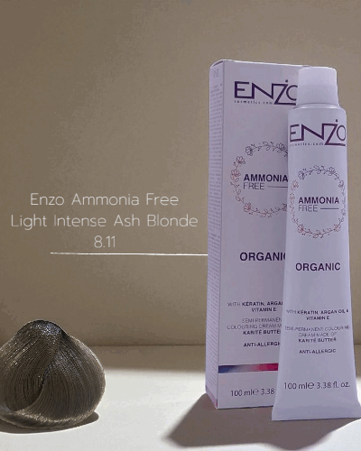 Enzo Ammonia Free Light Intense Ash Blonde 8.11