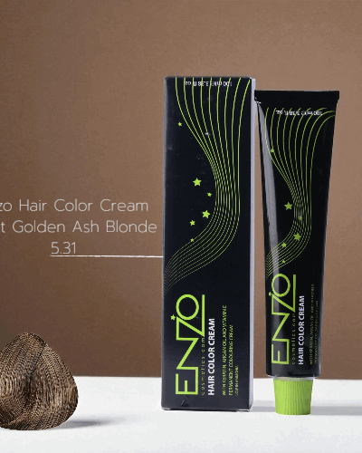 Enzo Hair Color Cream Light Golden Ash Blonde 5.31