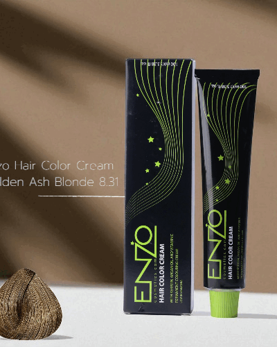 Enzo Hair Color Cream Light Golden Ash Blonde 8.31