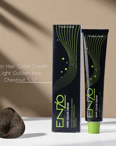 Enzo Hair Color Cream Light Golden Irise Chestnut 5.32