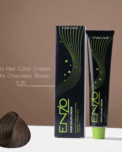 Enzo Hair Color Cream Light Chocolate Brown 5.35