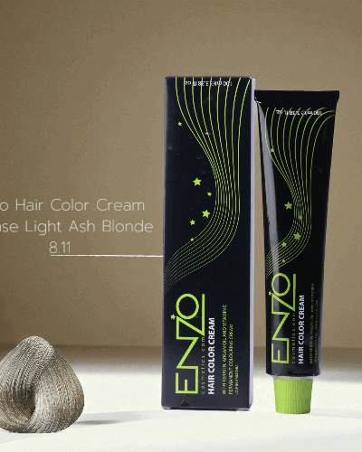 Enzo Hair Color Cream Intense Light Ash Blonde 8.11