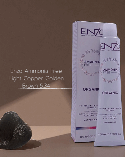Enzo Ammonia Free Light Copper Golden Brown 5.34