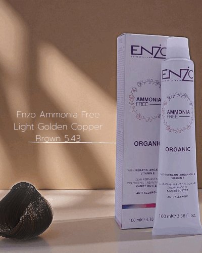 Enzo Ammonia Free Light Golden Copper Brown 5.43