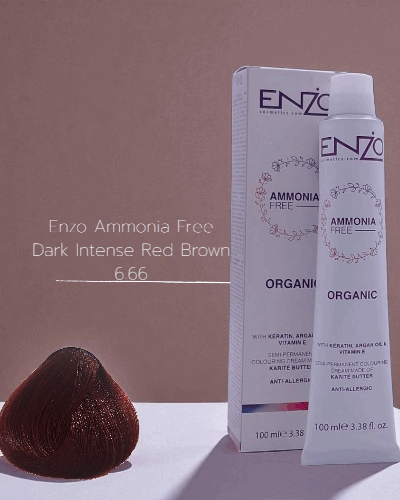 Enzo Ammonia Free Dark Intense Red Brown 6.66