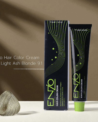 Enzo Hair Color Cream Very Light Ash Blonde 9.1
