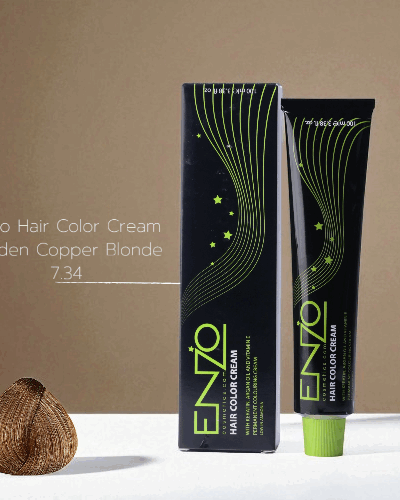 Enzo Hair Color Cream Golden Copper Blonde 7.34